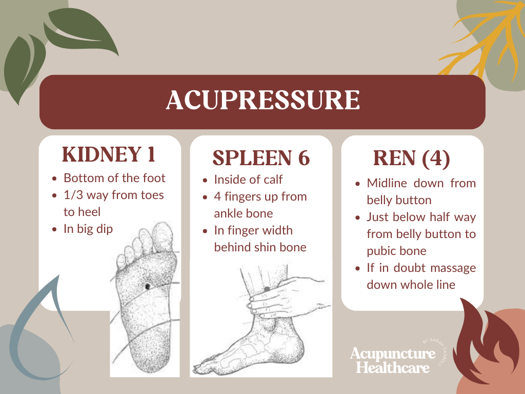 Acupressure points to help sleep